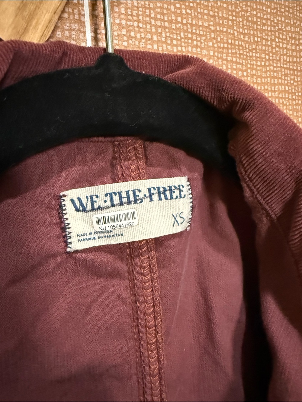 We The Free Burgundy Corduroy Short-Sleeve Zip Jumpsuit - Picture 2 of 2